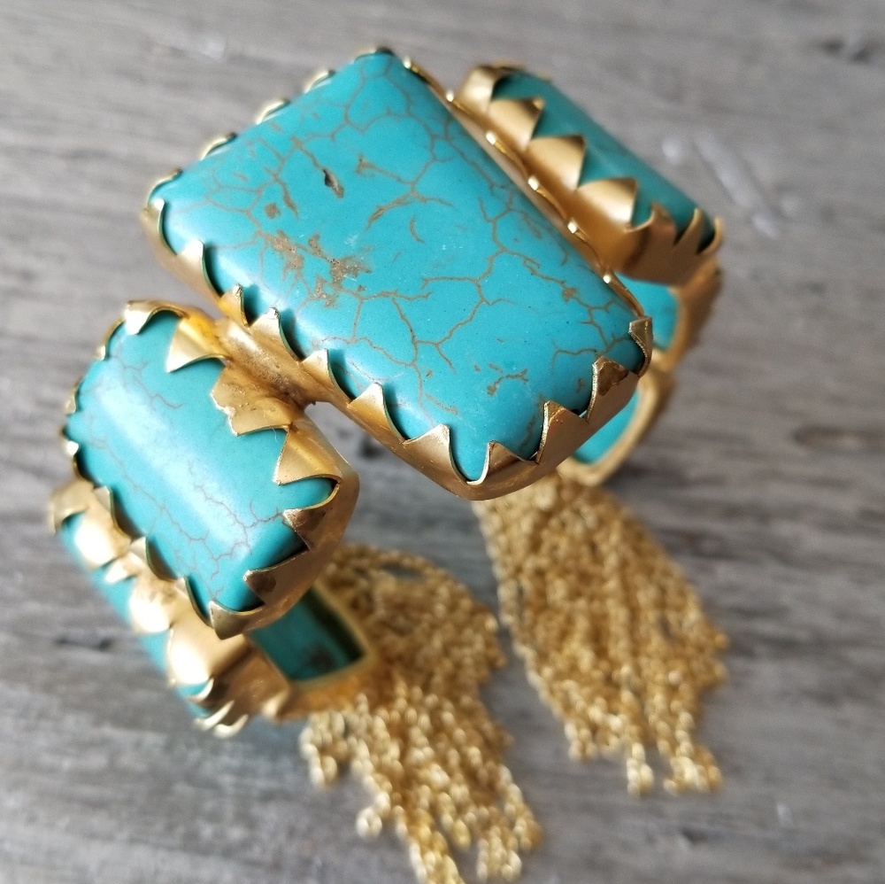 COUTURE COLLECTION TURQUOISE CUFF - Picture 3 of 3